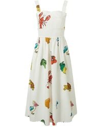 Pecanpepperpelican - Vhagar Sleeveless Midi Dress - Lyst