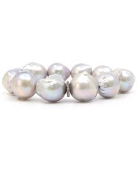 Shar Oke - Baroque Freshwater Pearls & Diamonds Beaded Bracelet - Lyst