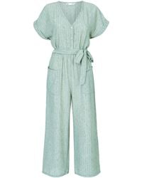 Yumi' - V Neck Kimono Sleeve Jumpsuit - Lyst