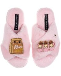 Laines London - Classic Slippers With Laines Lovables Eggs & Flour Brooches - Lyst