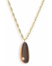 Hye Jane Jewelry - Millie Tigers Eye & Moissanite Pebble Necklace - Lyst