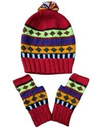 Springmoonatelier - Handcrafted Wool Hat And Fingerless Gloves - Lyst