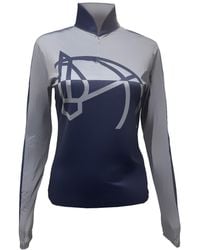 Champagne & Horses - Two Toned Long Sleeve Sun Shirt With Horse Print Cheval - Lyst