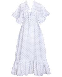 Lisa The Label - Kimono Ruffle Dress Spot Cotton - Lyst