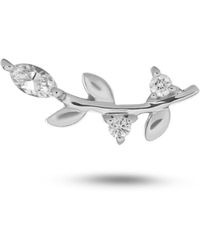 Zohreh - Diamond Leaf Flat Back Earring 14K - Lyst