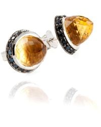 The Jewellery Store London - Istanbul Soul Citrine And Spinel Studs - Lyst