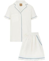 Carolina Benoit - Luxury Short Pajama With Ruffles - Lyst
