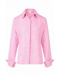 Gunda Hafner Ltd - And Striped Linen Cotton Blend Shirt - Lyst