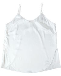 Soft Strokes Silk - Pure Mulberry Silk Petal Camisole, V Neck Spaghetti Strap Silk Charmeuse - Lyst