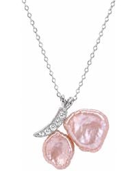 Ormiro - Aphrodite Blush Baroque Pearl & Butterfly Necklace - Lyst