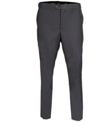 DAVID WEJ - Aldo Plain Smart Trousers With Side Adjusters – Charcoal - Lyst