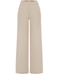 Unexpectedone - Neutrals Shades Of Shirt Burgundy Matching Soul Mate Side Slit Trousers - Lyst