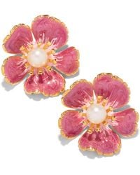 The Pink Reef - Small Hand Painted Floral - Lyst
