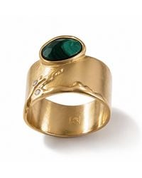 Rare Matters Jewelry - Brilliance Malachite Gemstone Statement Ring - Lyst