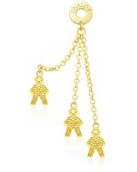Unaloe - Plated Textured Boy Charm Drop Earrings – Contemporary Designer Jewelry For - Lyst