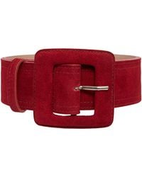 BeltBe - Suede Square Buckle Belt - Lyst