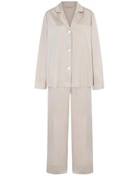 Mamu Dream - Neutrals Soft Classic Silk Pyjama Set - Lyst