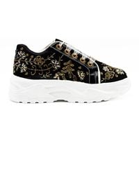 Rettrose - Diana Luxury Satin Handmade Embellished Trainers - Lyst