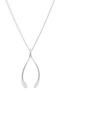 Katie Mullally - Small Sterling Wishbone Necklace - Lyst