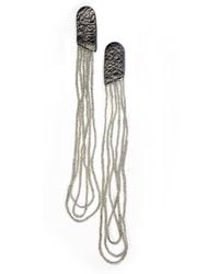 WAIWAI - Lyra Beaded Leather Earrings - Lyst