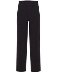 Peraluna - Cashmere Blend Straight-Cut Knit Trousers - Lyst