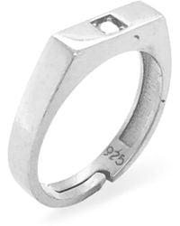 LINYA JEWELLERY - Pinky Adjustable Signet Ring - Lyst