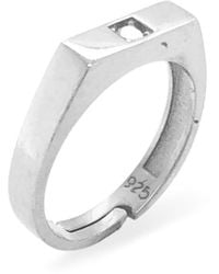LINYA JEWELLERY - Pinky Adjustable Signet Ring - Lyst
