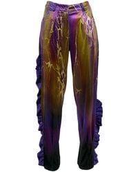 Lalipop Design - Abstract Print Velvet High-Waist Pants - Lyst