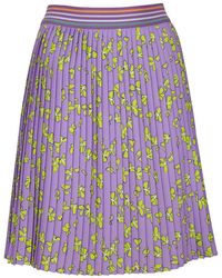 Lalipop Design - Lilac Floral Mini Pleated Skirt - Lyst