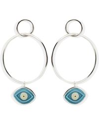 Vintouch Italy - Evil Eye Hoop Earrings - Lyst