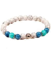 Addicted - Zen Handmade Sterling Bracelet With Howlite & Angelite - Lyst