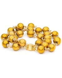 Rejected Hearts Club - Rose Goldie Socialite Hematite Beaded Bracelet With Magnetic Clasp - Lyst