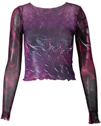 Paloma Lira - Snake Heart Mesh Top - Lyst