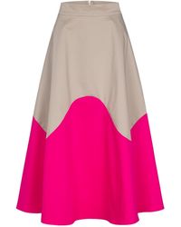 Marianna Déri - Midi Skirt With Wave Colorblock - Lyst