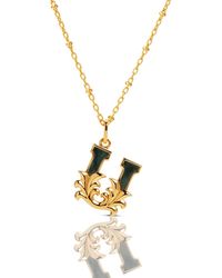 Kasun - Plated U Initial Necklace With Marble - Lyst