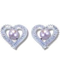 Ninemoo - Pearl Heart Glow Earrings - Lyst