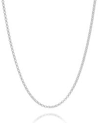 Nellou Jewellery - Belcher Chain Necklace Sterling Long - Lyst