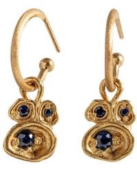 Claire Hill Designs - Sapphire Lichen Hoop Earrings - Lyst