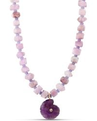 Hannah B. Jewelry - Lilac Shell Gemstone Necklace - Lyst