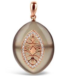 Bellus Domina - Plated Agate Pendant - Lyst