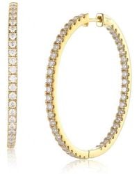 Lioness by Tf - Mira Full Hoop Earrings Vermeil, Moissanite - Lyst