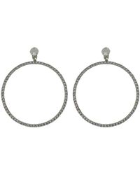Vickisarge - Neutrals The Jumbo Clear Hoop Earrings - Lyst