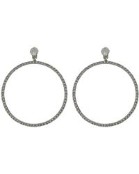 Vickisarge - Neutrals The Jumbo Clear Hoop Earrings - Lyst