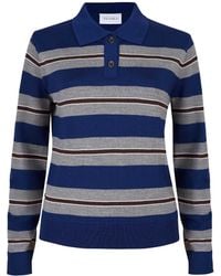 SALANIDA - Galante 100% Merino Polo Top Stripes - Lyst