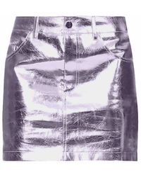 Amy Lynn - Milena Ice Lilac Metallic Mini Skirt - Lyst
