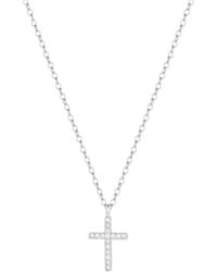 KAMARIA - Mini Cross Necklace With Crystals - Lyst