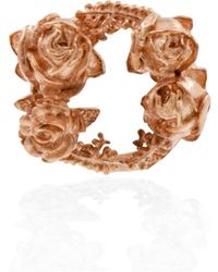 Lee Renee - Rose Halo Lapel Pin Rose Gold - Lyst