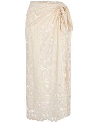 Aguaclara - Neutrals La Perle Wrap Skirt - Lyst