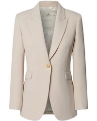 The Extreme Collection - Neutrals Tailored Blazer Single-Button Atelier - Lyst