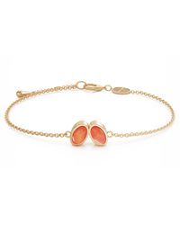 Linda Fiore - You & Me Baby Vermeil Bracelet With Carnelian - Lyst
